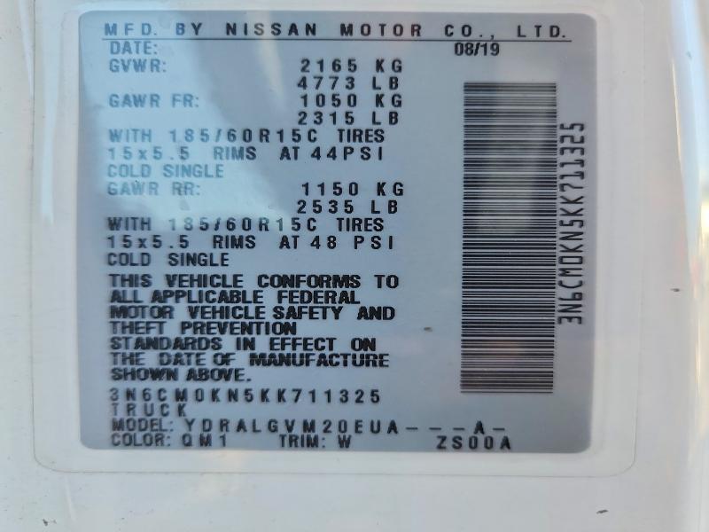2019 Nissan NV200 SV