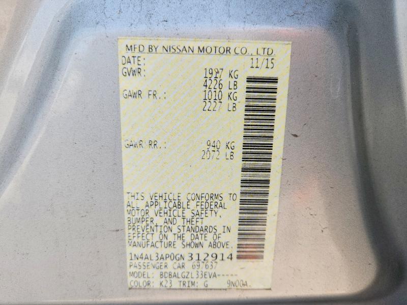 2016 Nissan Altima 2.5 s