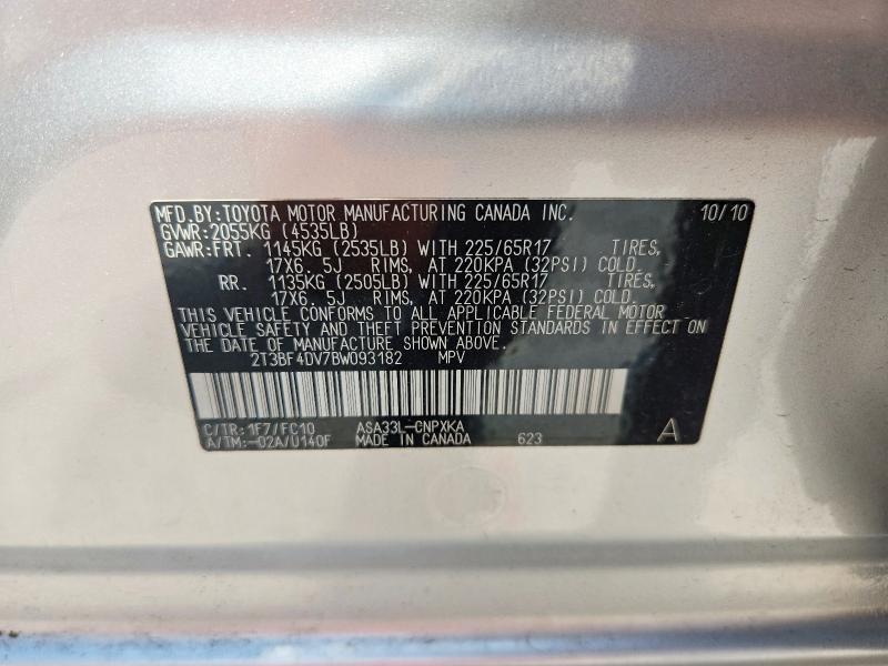 2011 Toyota Rav4 Base