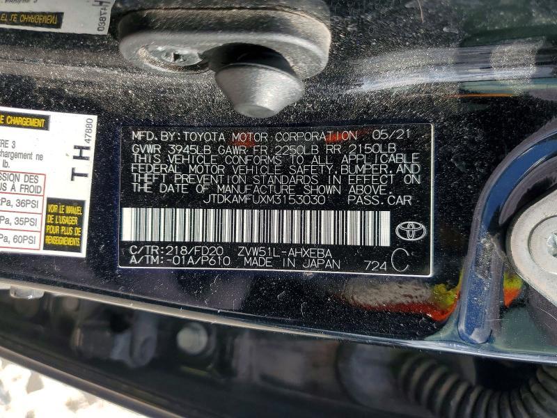 2021 Toyota Prius le