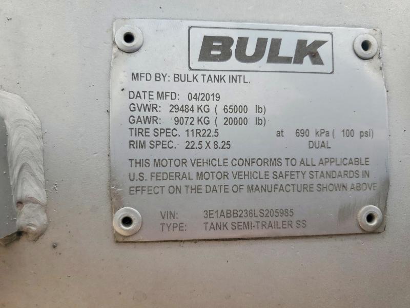 2020 Bulk 5600GALLON-Fertilizer Delivery Trailer