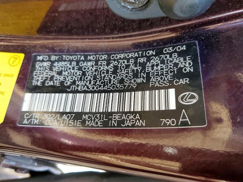 2004 Lexus Es 330