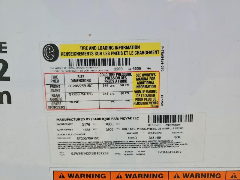 2025 Formula F-TRA8414-070 Enclosed Cargo Trailer