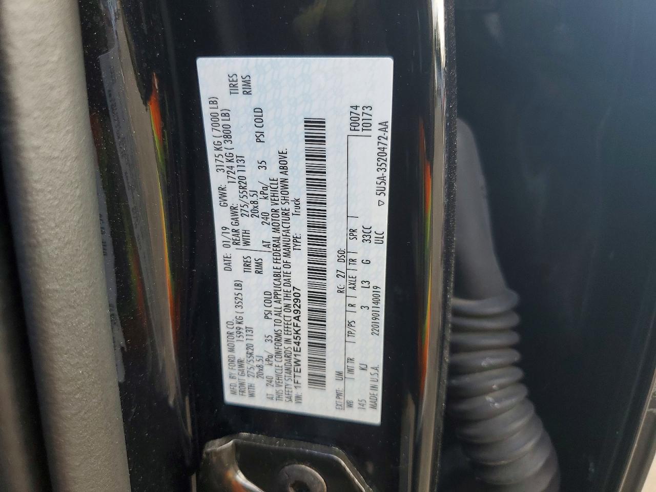 2019 Ford F150 Supercrew