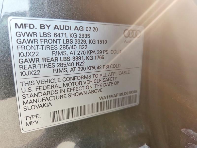 2020 Audi Q8 Premium Plus S-line