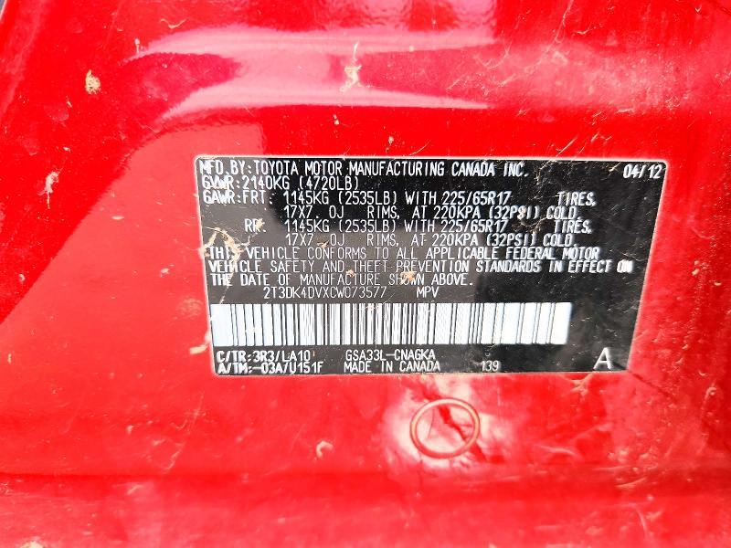 2012 Toyota Rav4 Limited