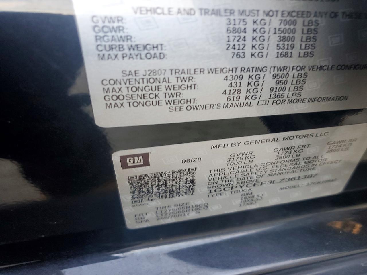 2020 Chevrolet Silverado K1500 Trail Boss Custom