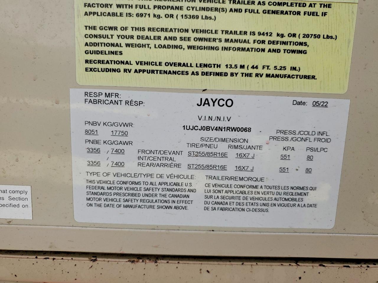 2022 Jayco Pinnacle Camper