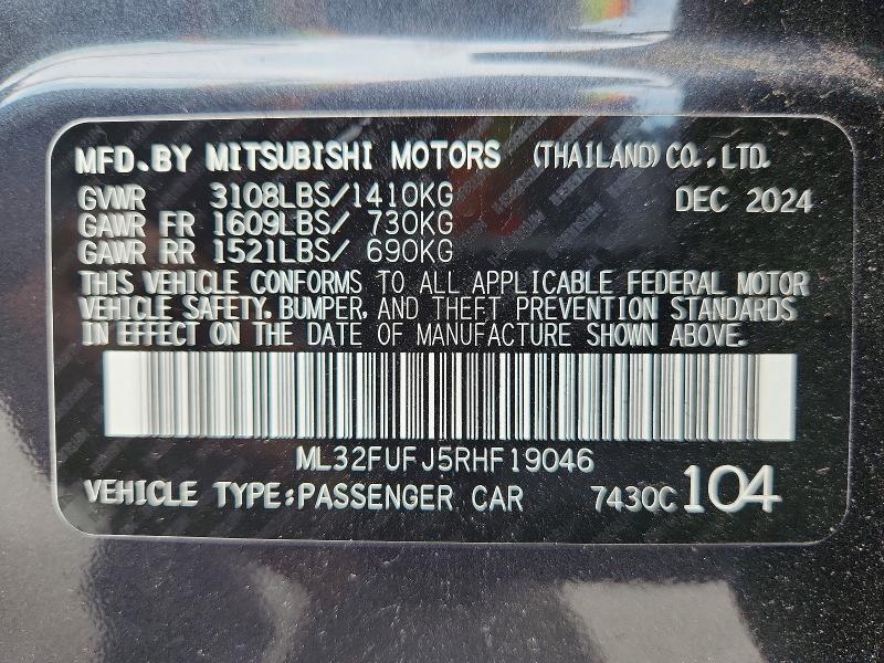 2024 Mitsubishi Mirage G4 ES