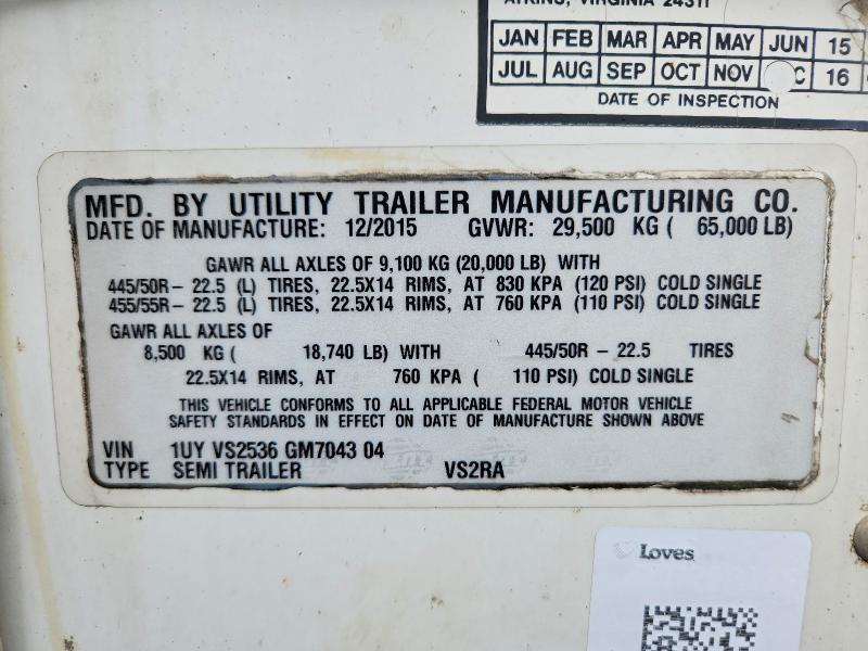 2016 Utility Trailer 2016 Utility Vs2ra Refrigerated van Trailer