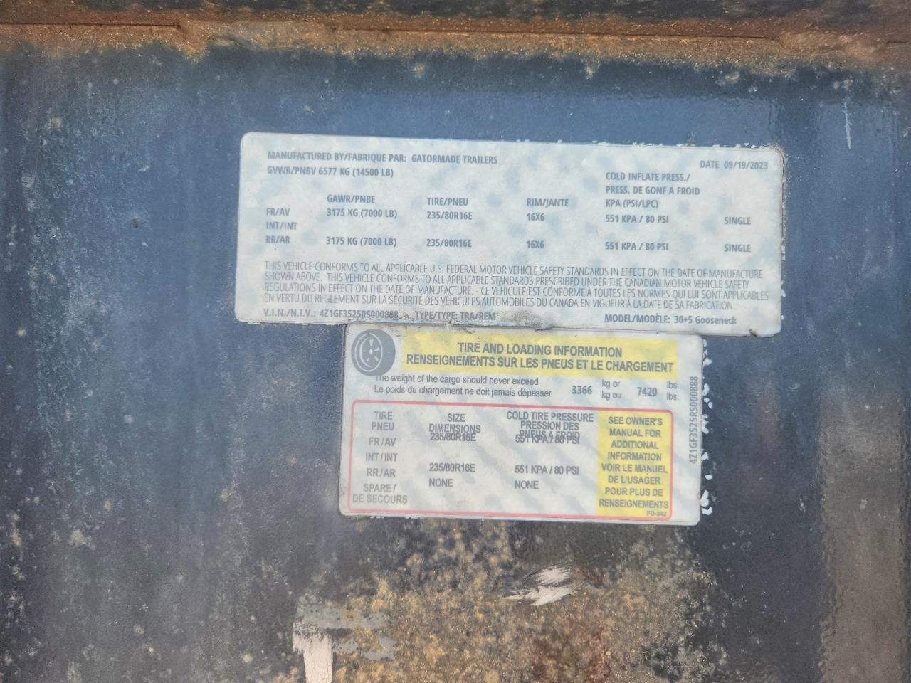 2024 Gator Made 2023 Gator Made 30+5 Gooseneck Equipment Trailer