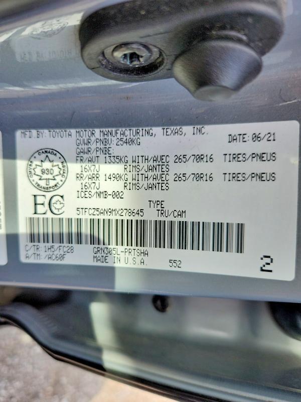 2021 Toyota Tacoma SR V6