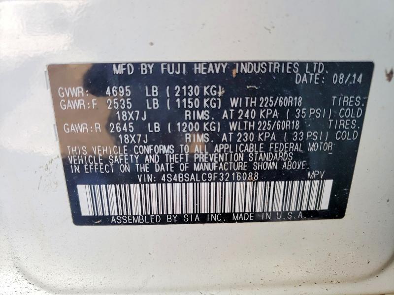 2015 Subaru Outback 2.5i Limited