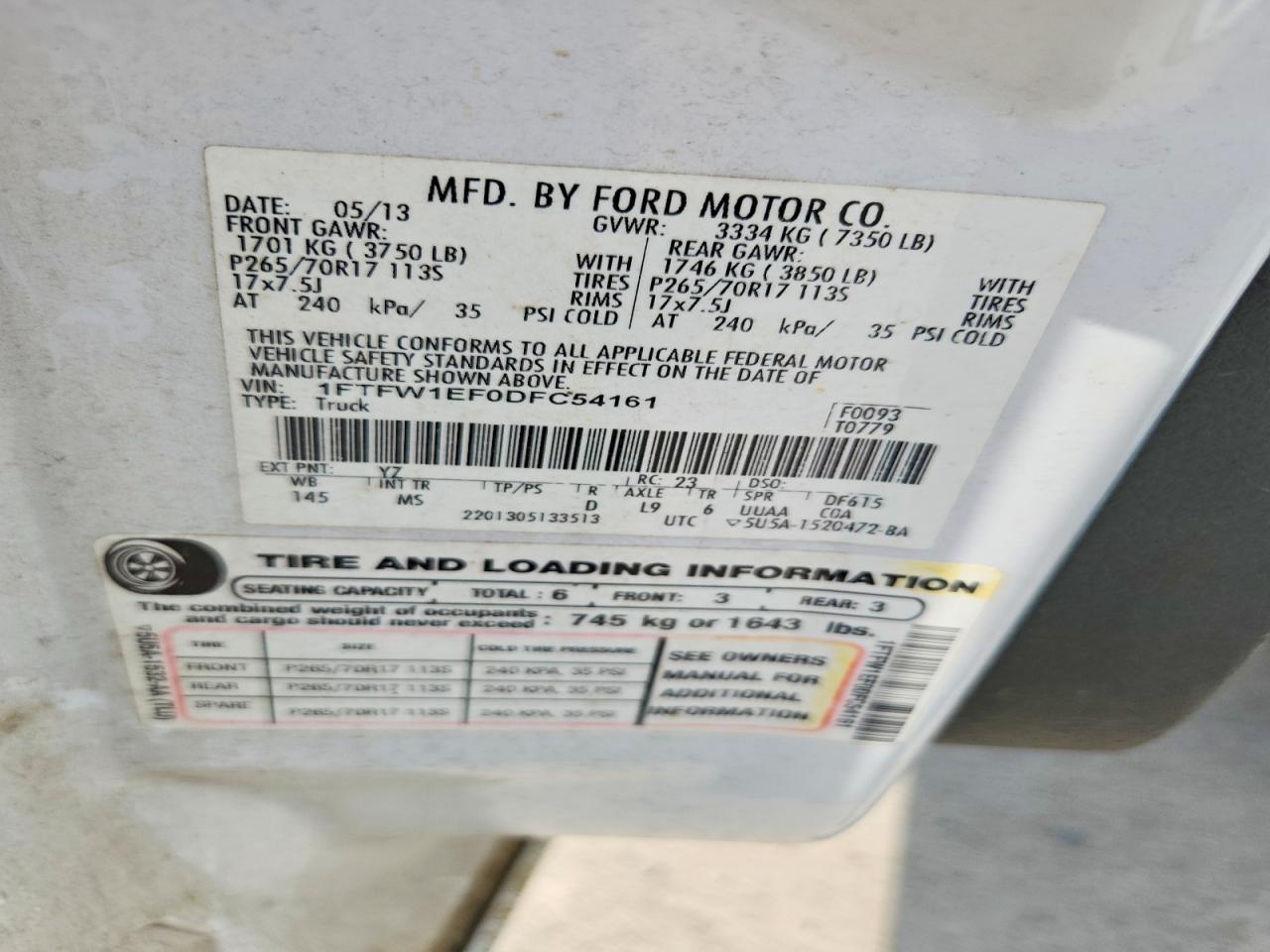 2013 Ford F150 Supercrew