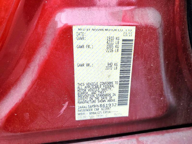 2015 Nissan Altima 2.5 s