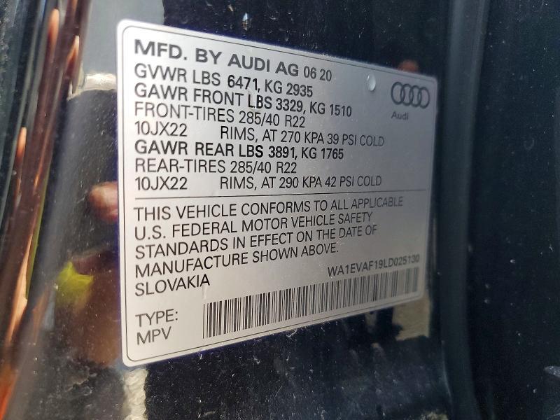 2020 Audi Q8 Premium Plus S-line