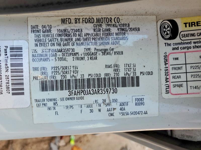 2010 Ford Fusion sel