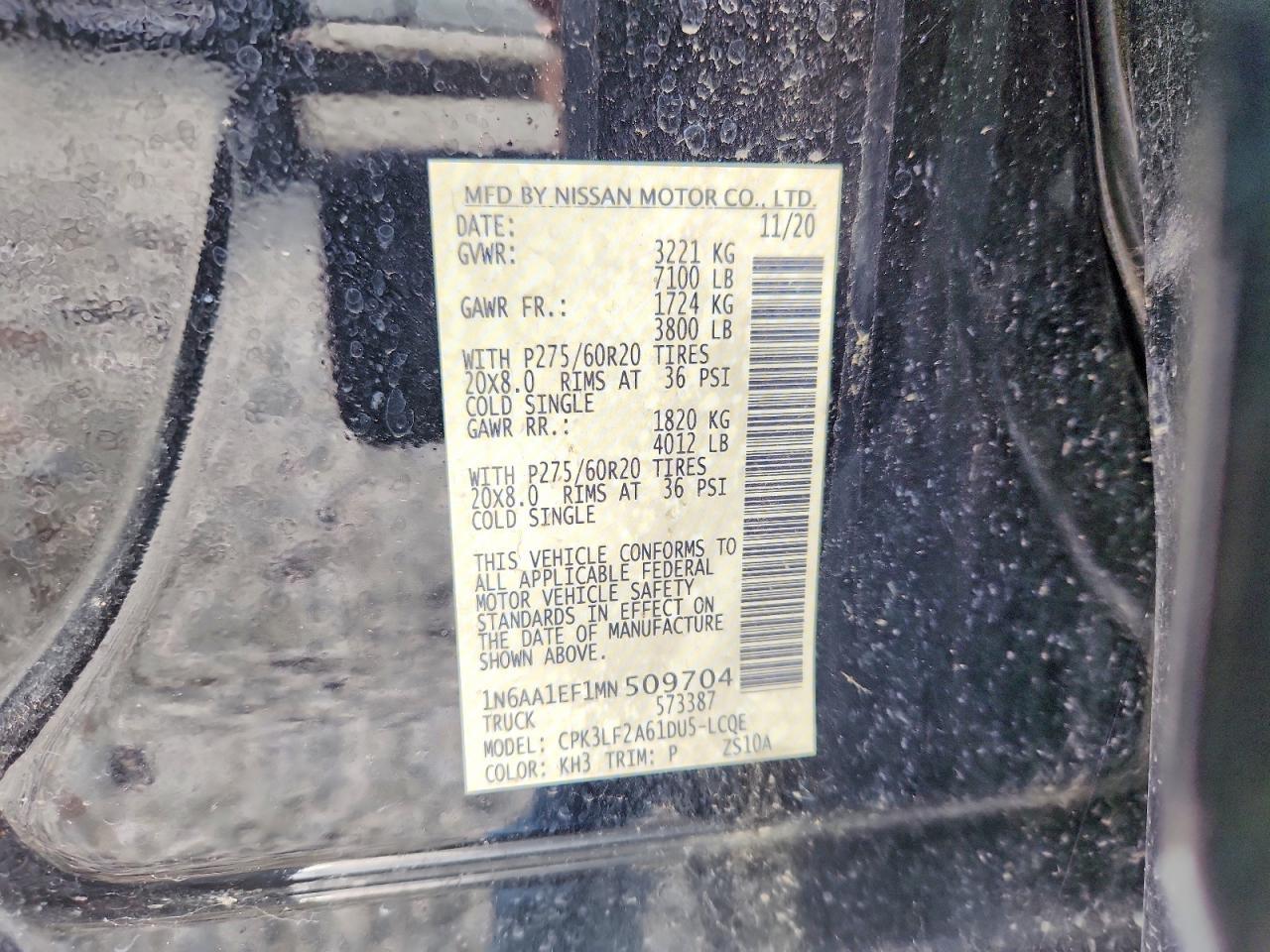2021 Nissan Titan Platinum Reserve