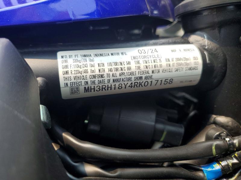 2024 Yamaha YZFR3 A