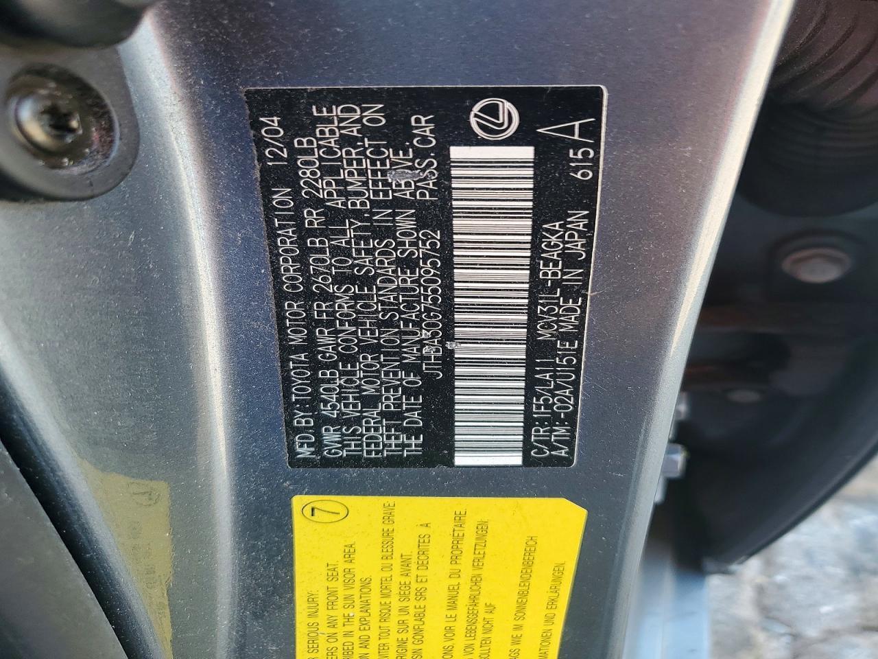 2005 Lexus Es 330