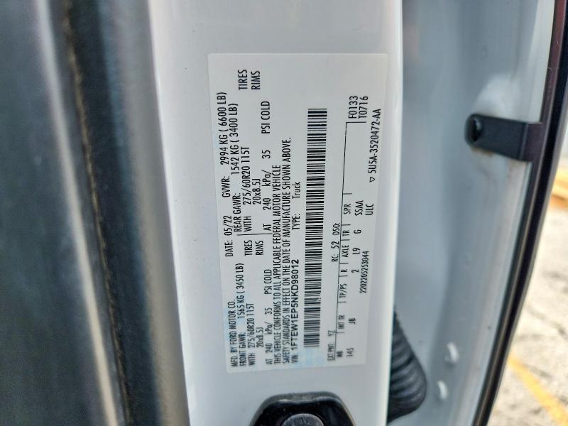 2022 Ford F150 Supercrew
