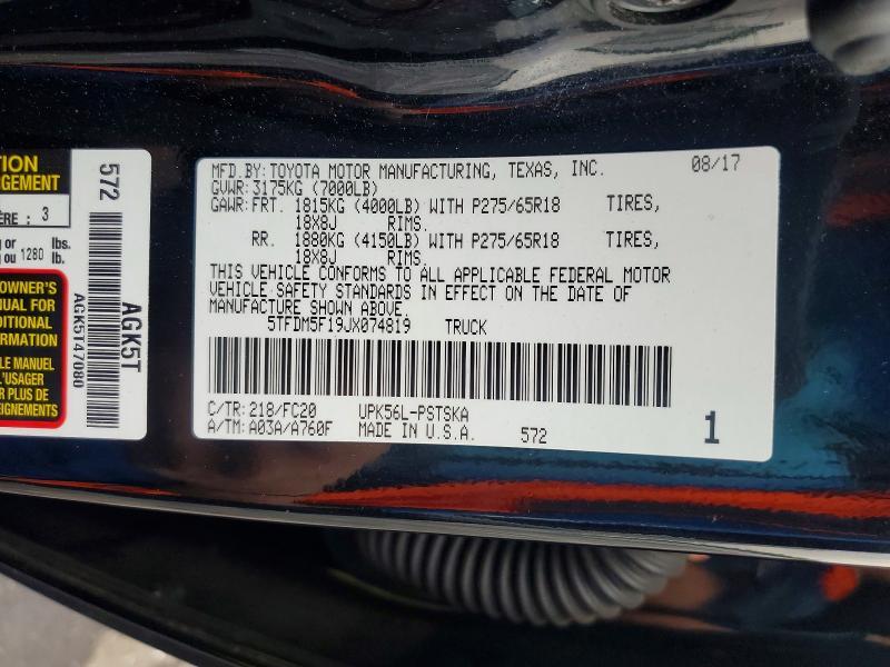 2018 Toyota Tundra Crewmax SR5