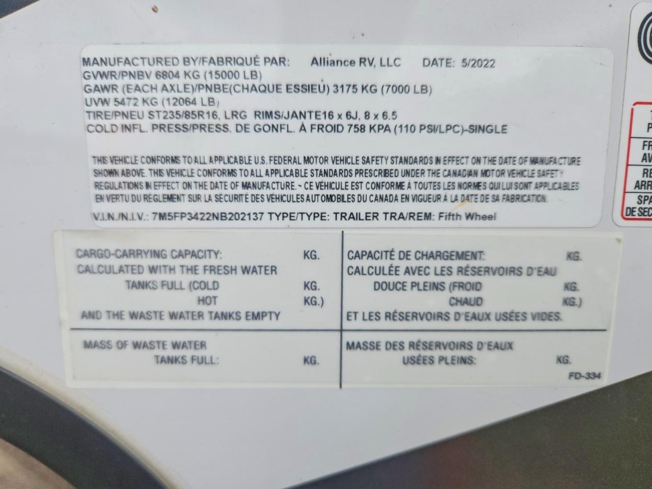 2022 Alliance Rv Recreational Vehicle (RV)