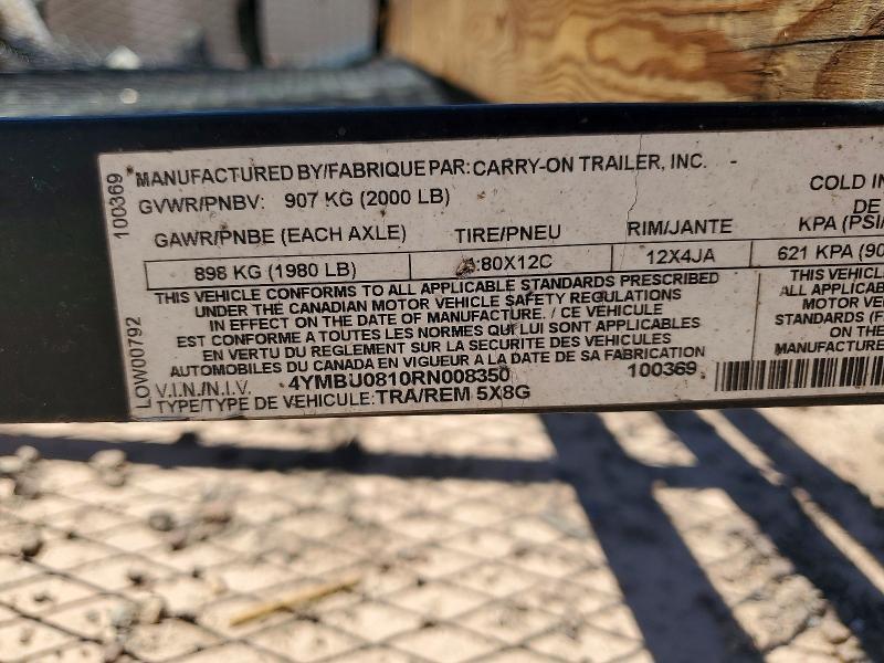 2024 Carry-On 5X8G Utility Trailer