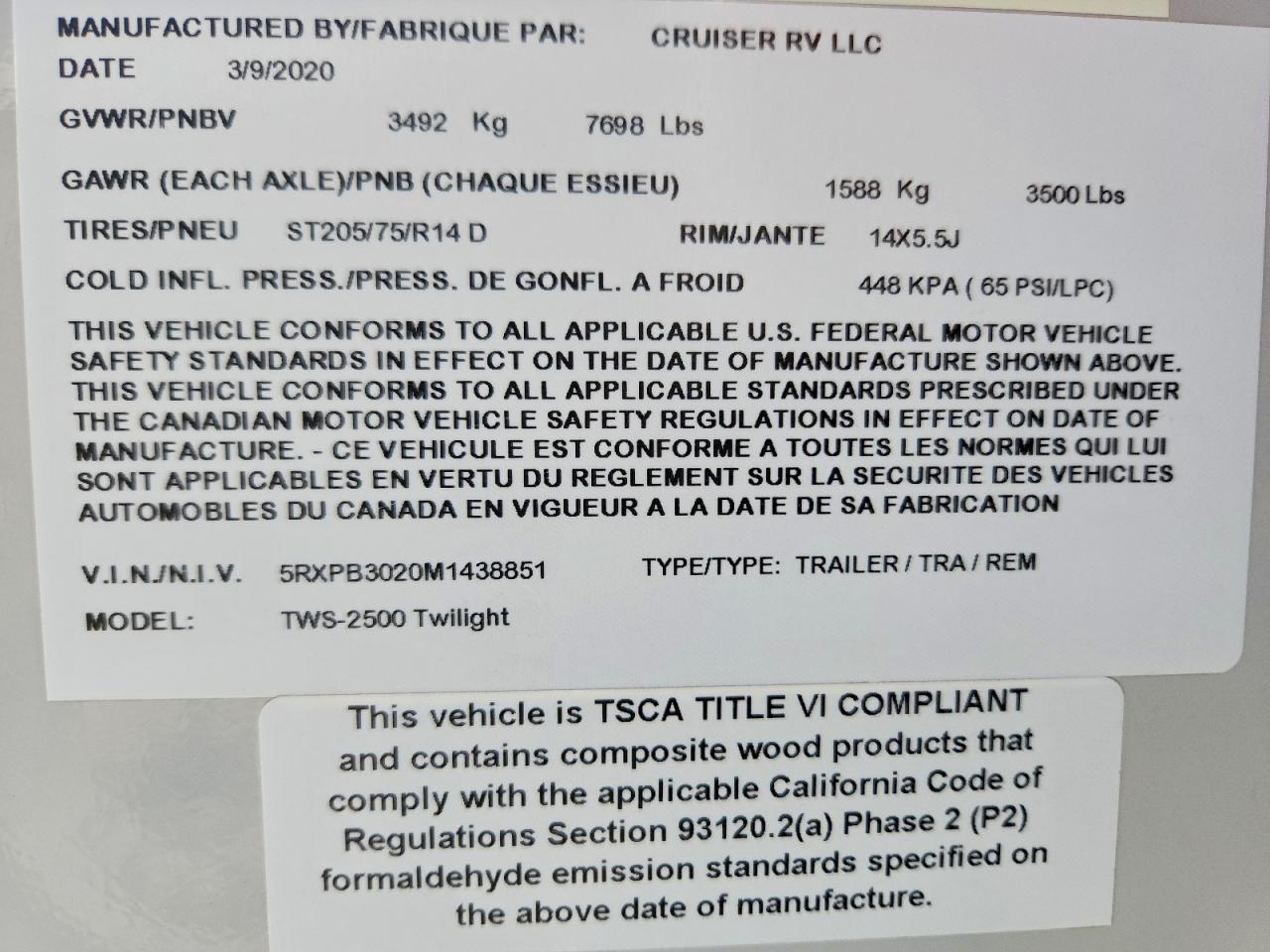 2021 Cruiser Rv 2021 Cruiser Twilight Camper