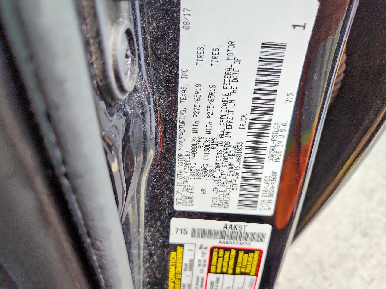 2018 Toyota Tundra Crewmax Limited