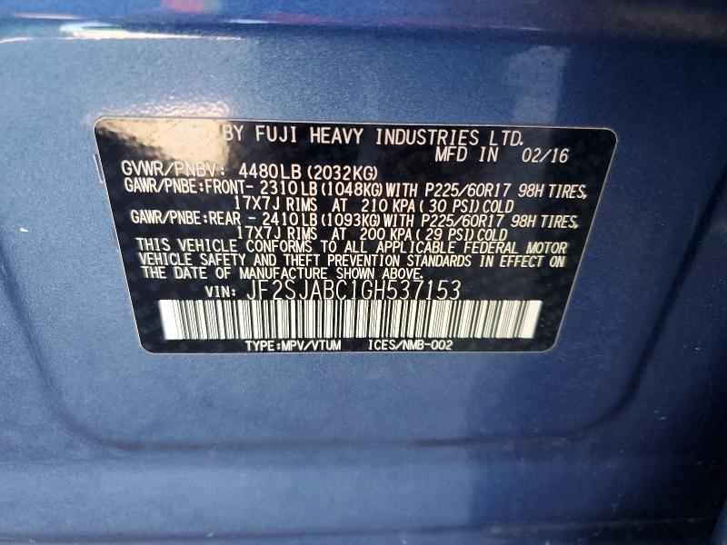 2016 Subaru Forester 2.5i