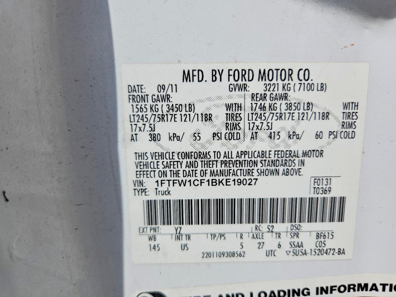 2011 Ford F150 Supercrew
