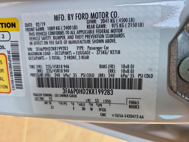 2019 Ford Fusion se