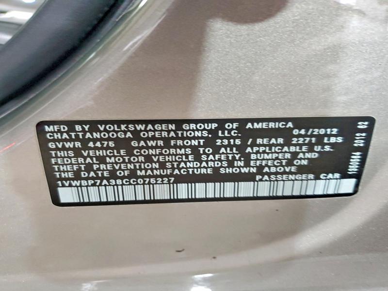 2012 Volkswagen Passat se