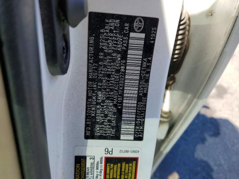 2013 Toyota Camry le