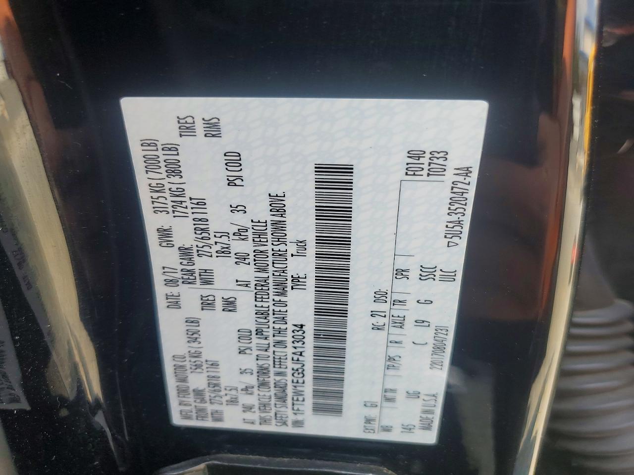 2018 Ford F150 Supercrew