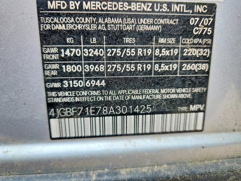 2008 Mercedes-Benz Gl 450 4matic