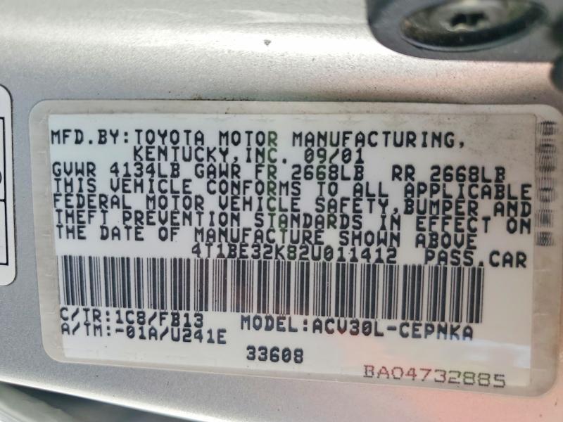 2002 Toyota Camry le