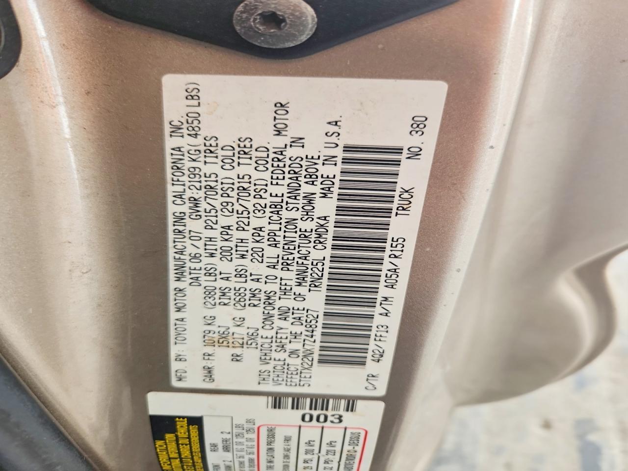 2007 Toyota Tacoma Base
