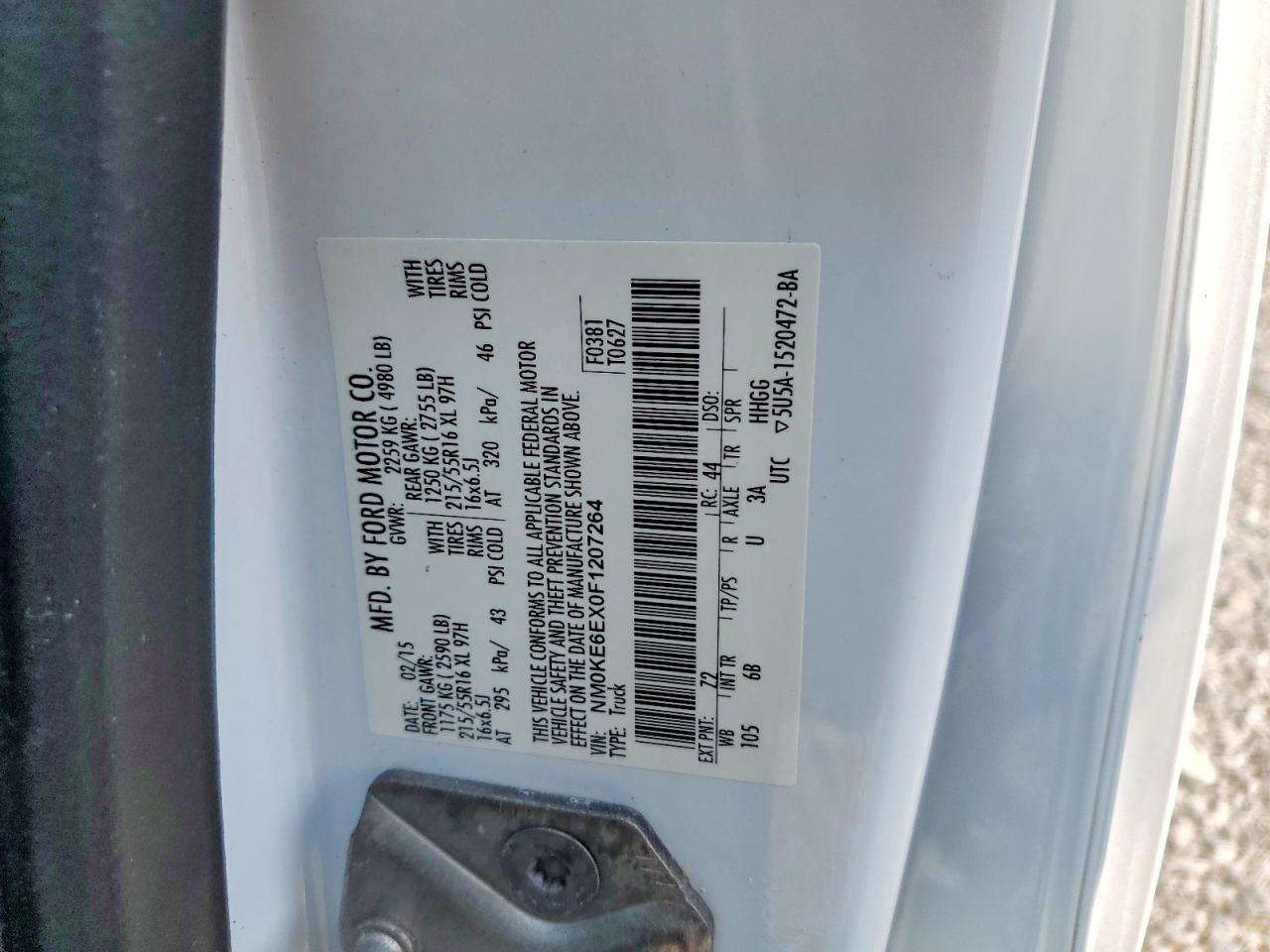 2015 Ford Transit Connect XL Delivery Van