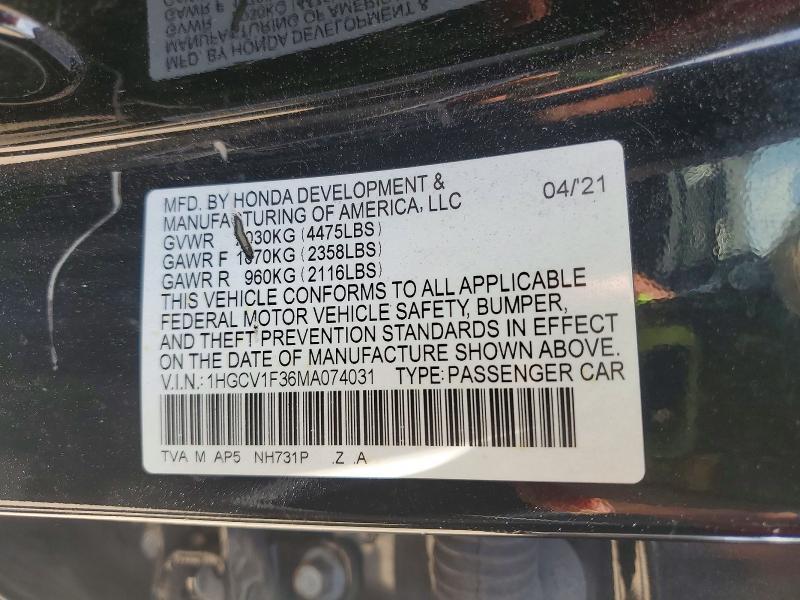 2021 Honda Accord Sport