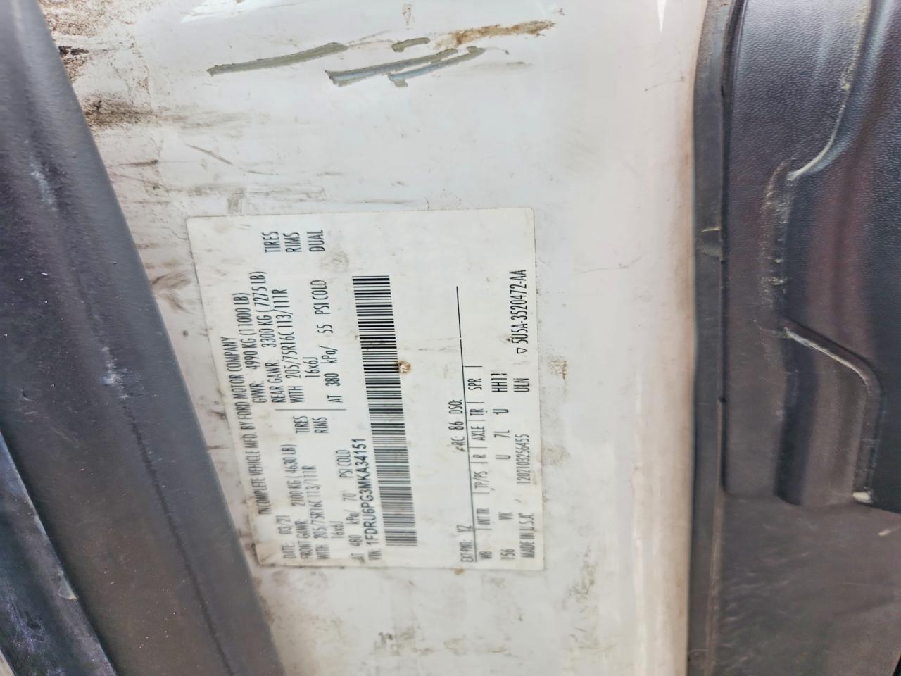 2021 Ford Transit BOX Truck
