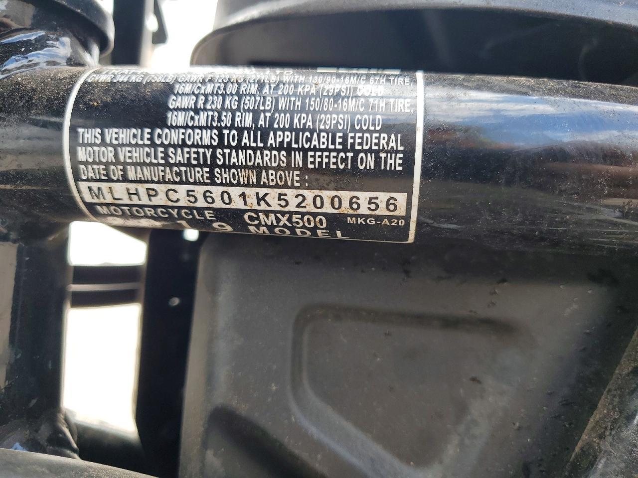 2019 Honda CMX500
