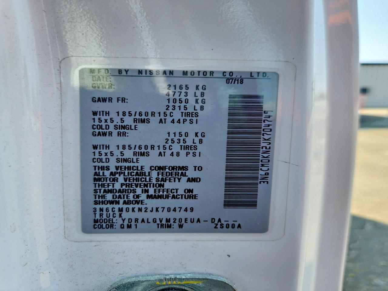 2018 Nissan NV200 SV