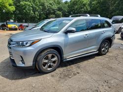 Salvage cars for sale from Copart Austell, GA: 2018 Toyota Highlander Limited Platinum