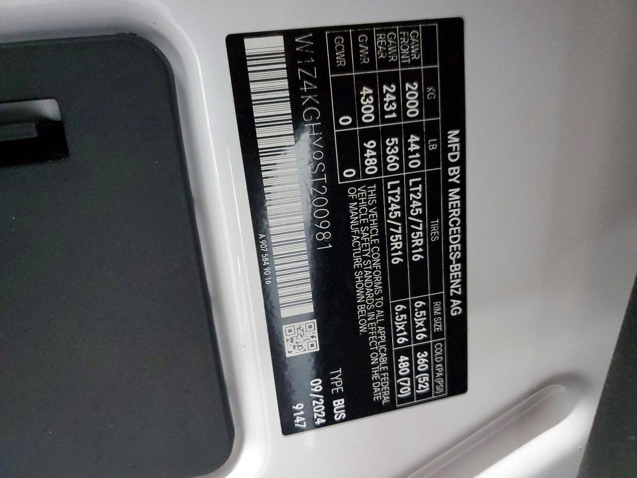 2025 Mercedes-Benz Sprinter 2500