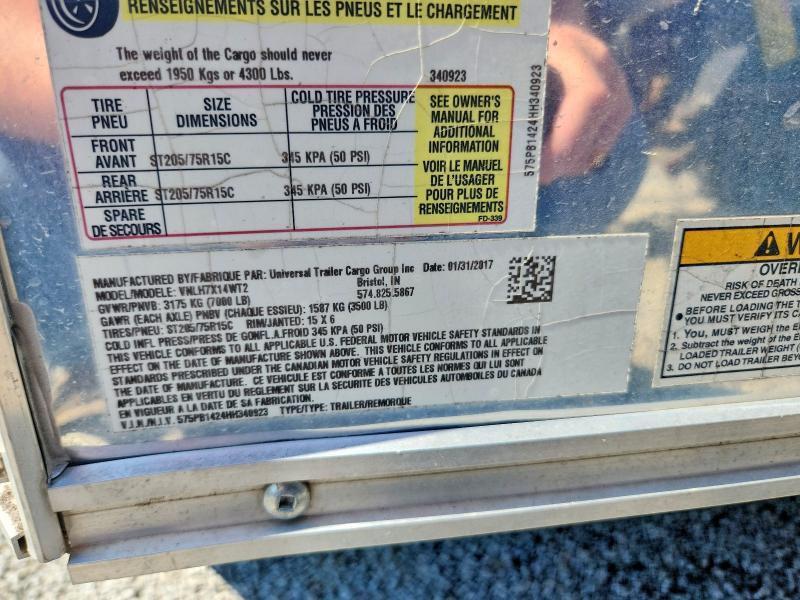 2017 Haulmark VNLH7X14ET2 Enclosed Cargo Trailer