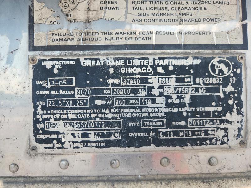 2006 Great Dane Refrigerated Van Trailer