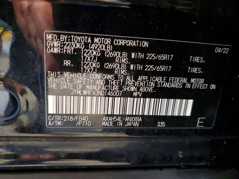 2022 Toyota Rav4 le