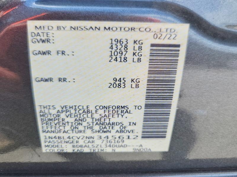 2022 Nissan Altima sr